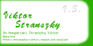viktor stranszky business card